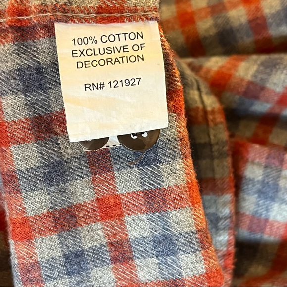 Johnnie-O Dickens Flannel Sport Shirt button down Autumn Plaid, cotton XL - Picture 8 of 9